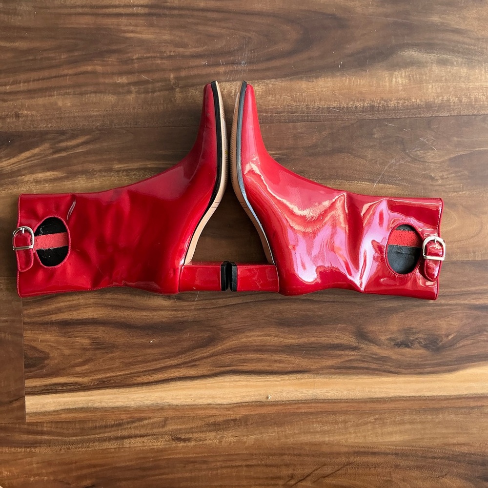 Hype Obsession Red Patent Leather Boots | Sz 6 | Cosplay | Costume | NEW